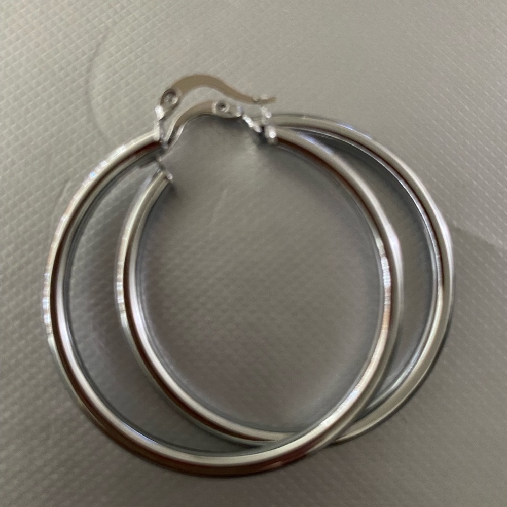 Gold laminate silver Hoop Earrings